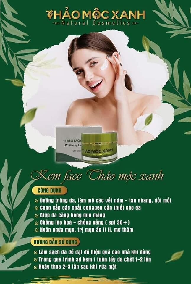 [Freeship] Kem Face Thảo Mộc Xanh - Dưỡng Trắng Da