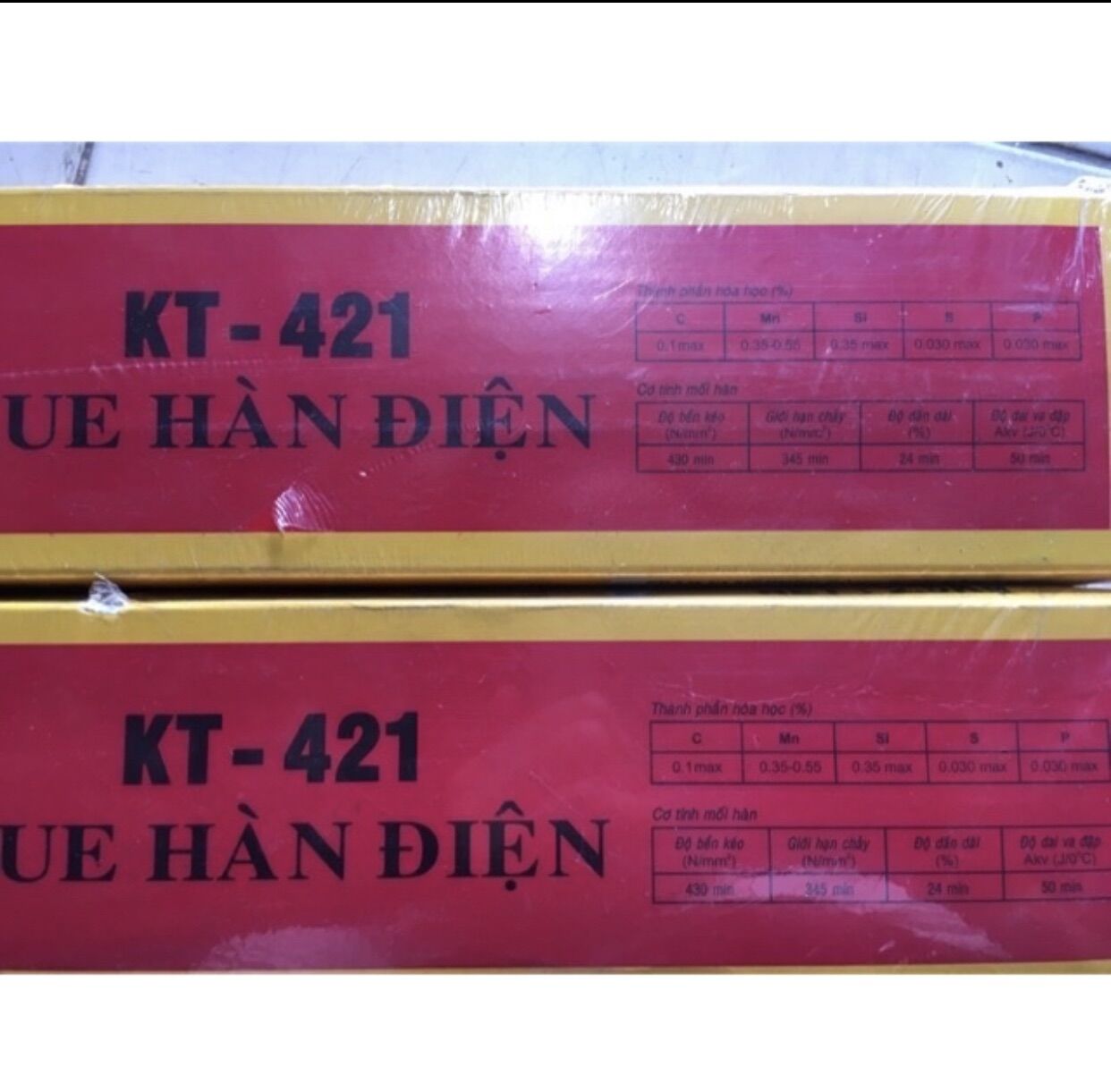 [HCM]Que hàn sắt Kim Tín 2.5 ly - 3.2 ly ( 1 hộp )