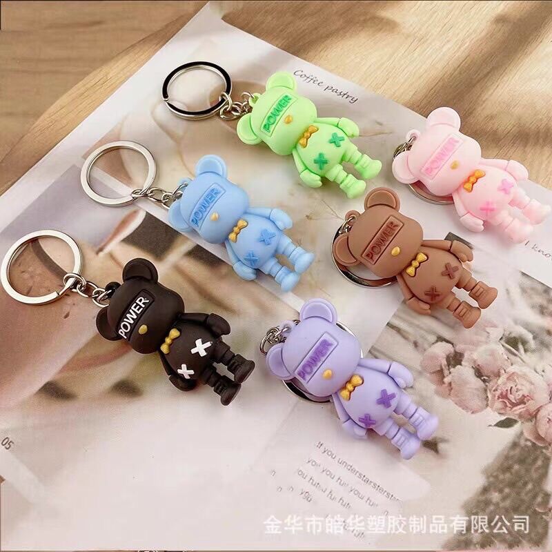 Móc khóa balo gấu nâu POWER siêu cute