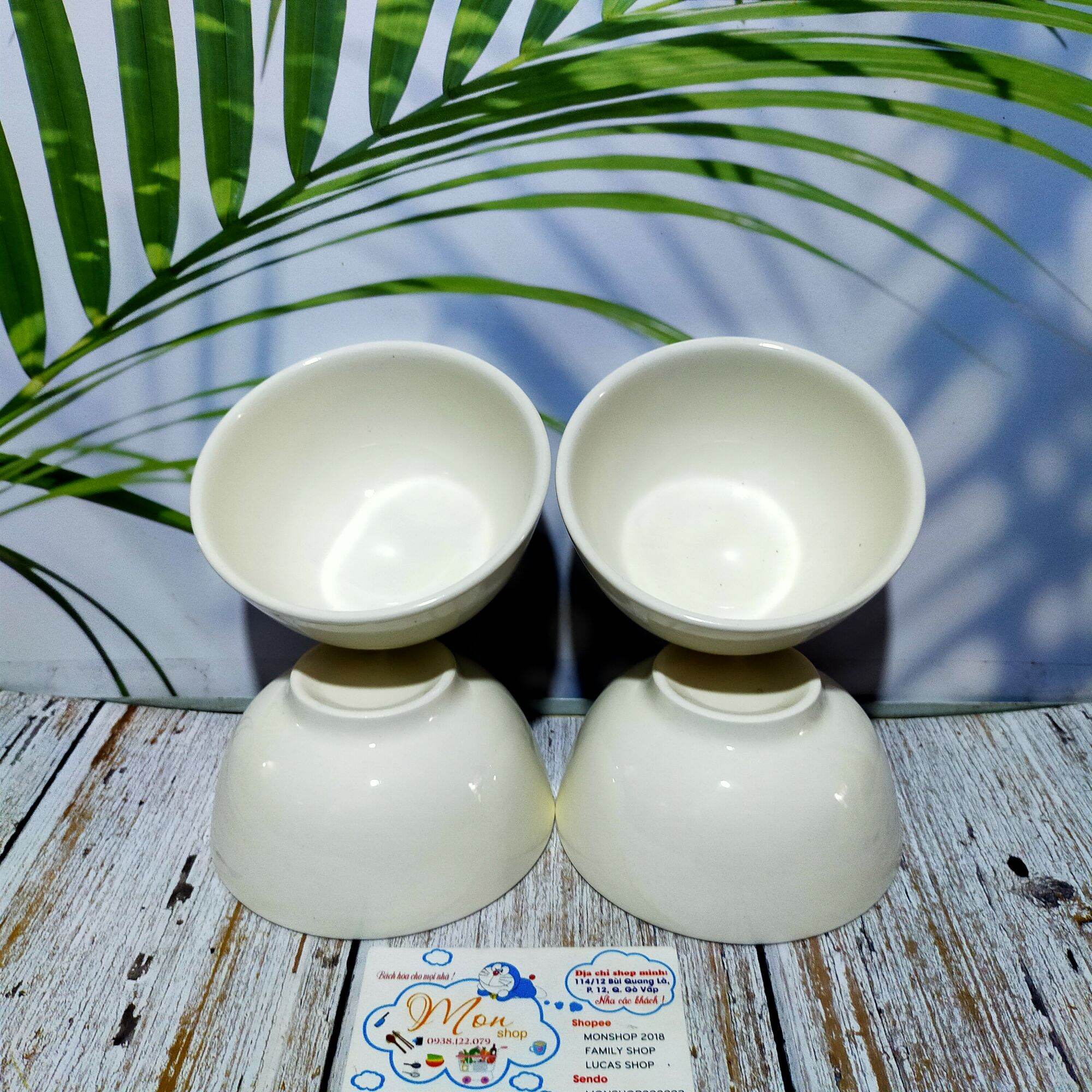 COMBO 10c CHÉN CƠM SỨ TRẮNG (LOẠI DÀY) MS*046