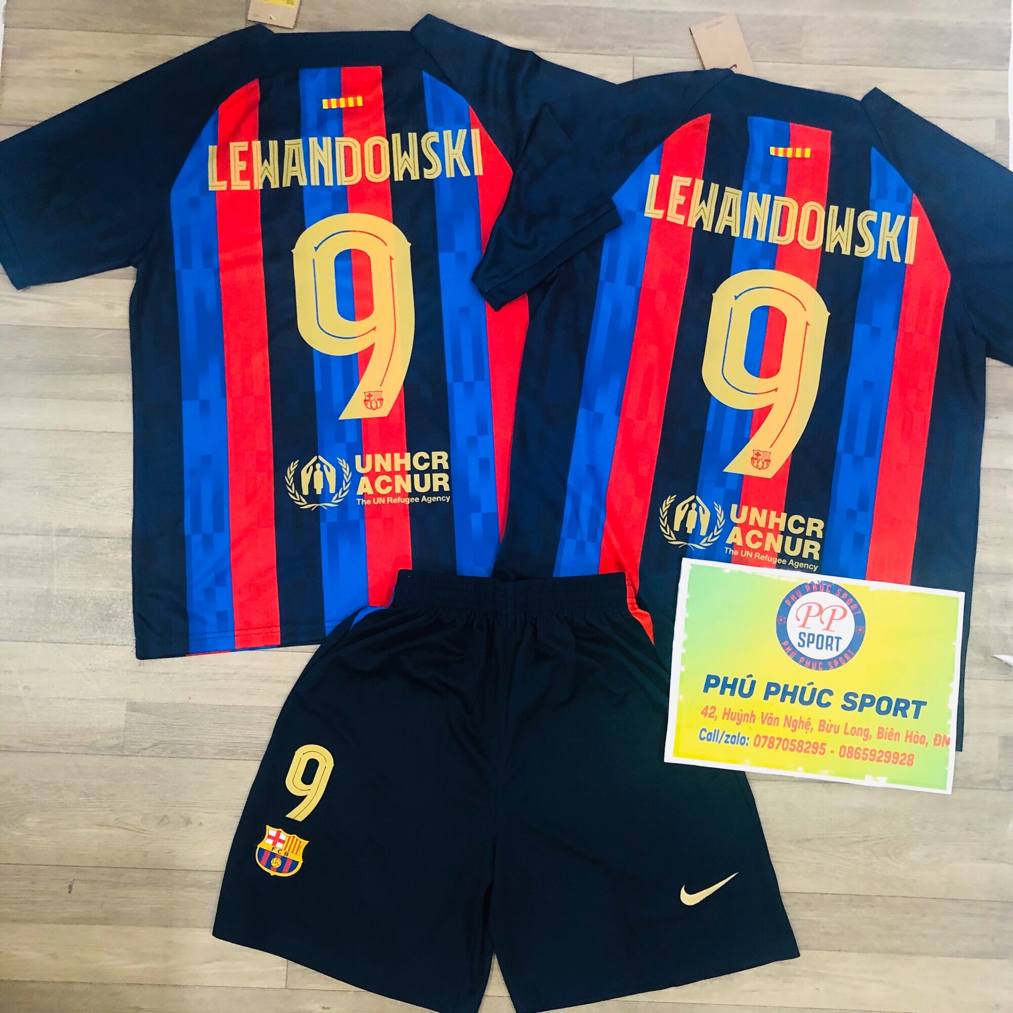 Bộ bóng đá vải thái Barcelona in Lewandowski