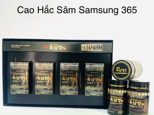Cao hắc sâm samsung 365 korea black ginseng extract gold hộp 4 lọ x 250g