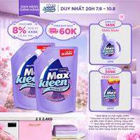 Combo 2 Túi Nước Giặt Xả MaxKleen 2.4kg (Huyền Diệu/ Hoa Nắng/ Vườn Sớm Mai/ Cam Sả)