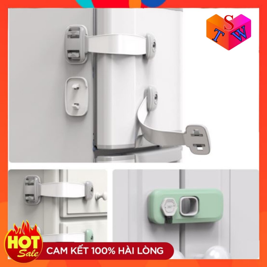 Khoá cửa tủ trẻ em, khoá ngăn kéo,khoá cửa tủ lạnh chất liệu nhựa ABS an toàn cho bé