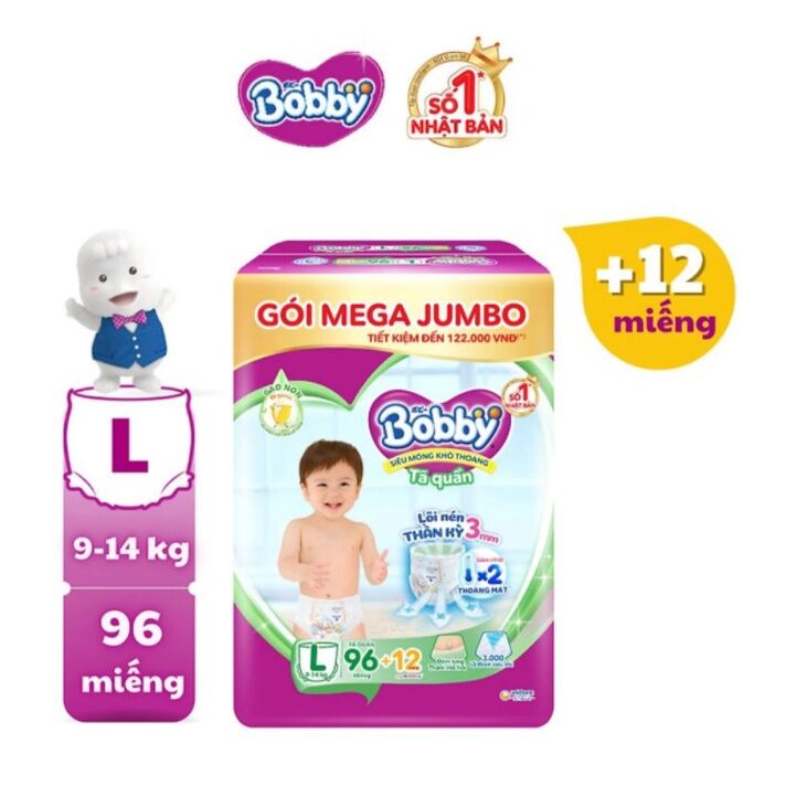 [Date 2026] Tã quần Bobby XXL 76 miếng, XXL76