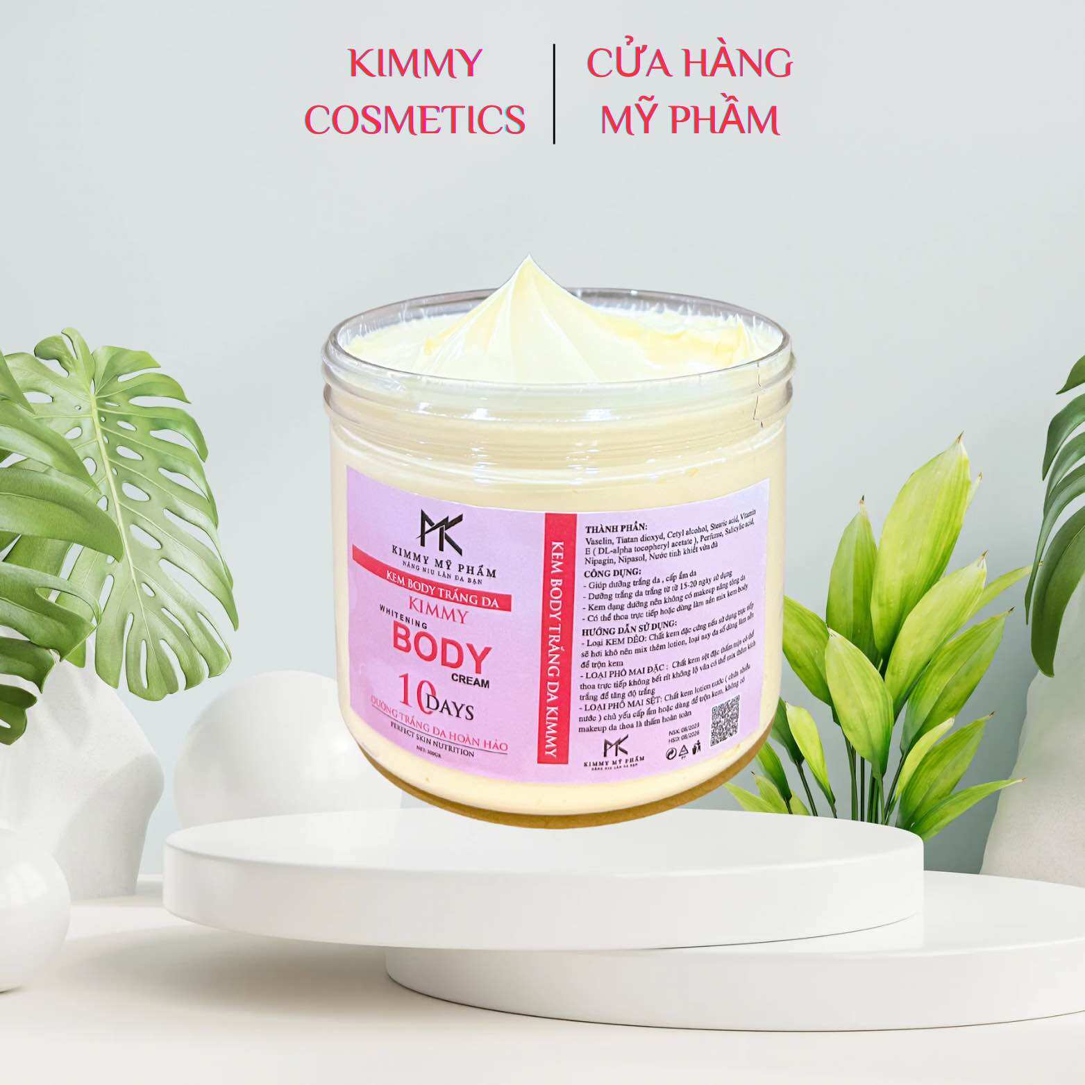 Lẻ 1 hộp 500g kem body phô mai sệt màu vàng sữa