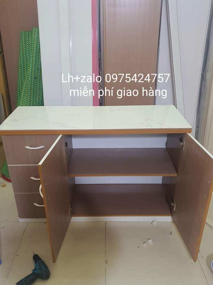 Tủ bếp mini sẵn gạch