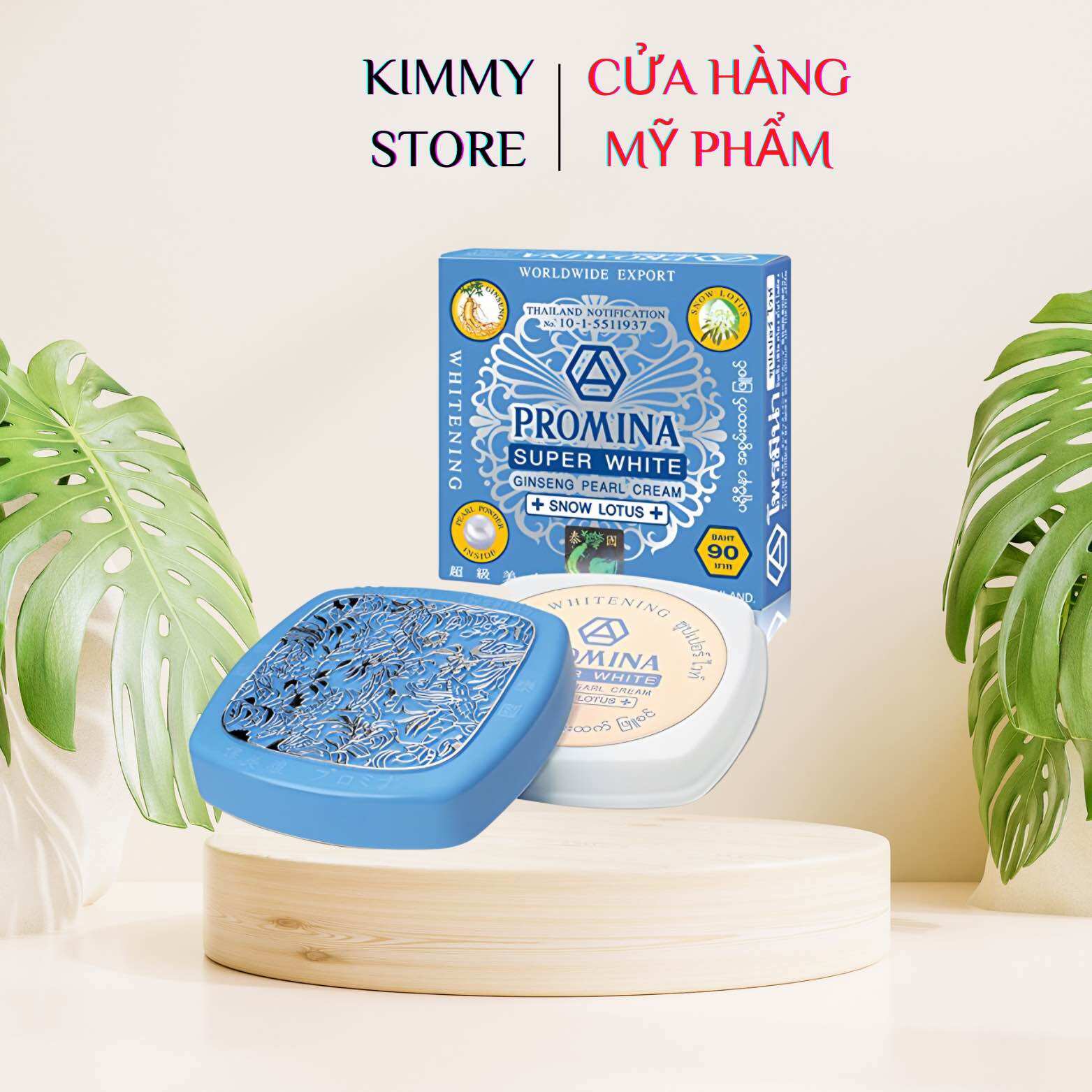 Kem trắng da Promina xanh super white