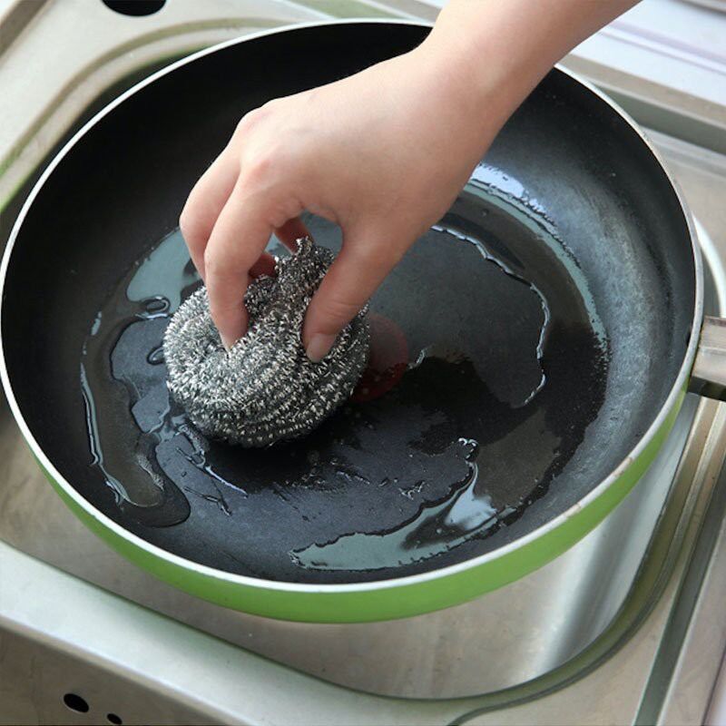 Set of 4 Pot and Pan Cleaning Sponges - Cleans Stubborn Stains - Dishwashing Cleaning Tools
