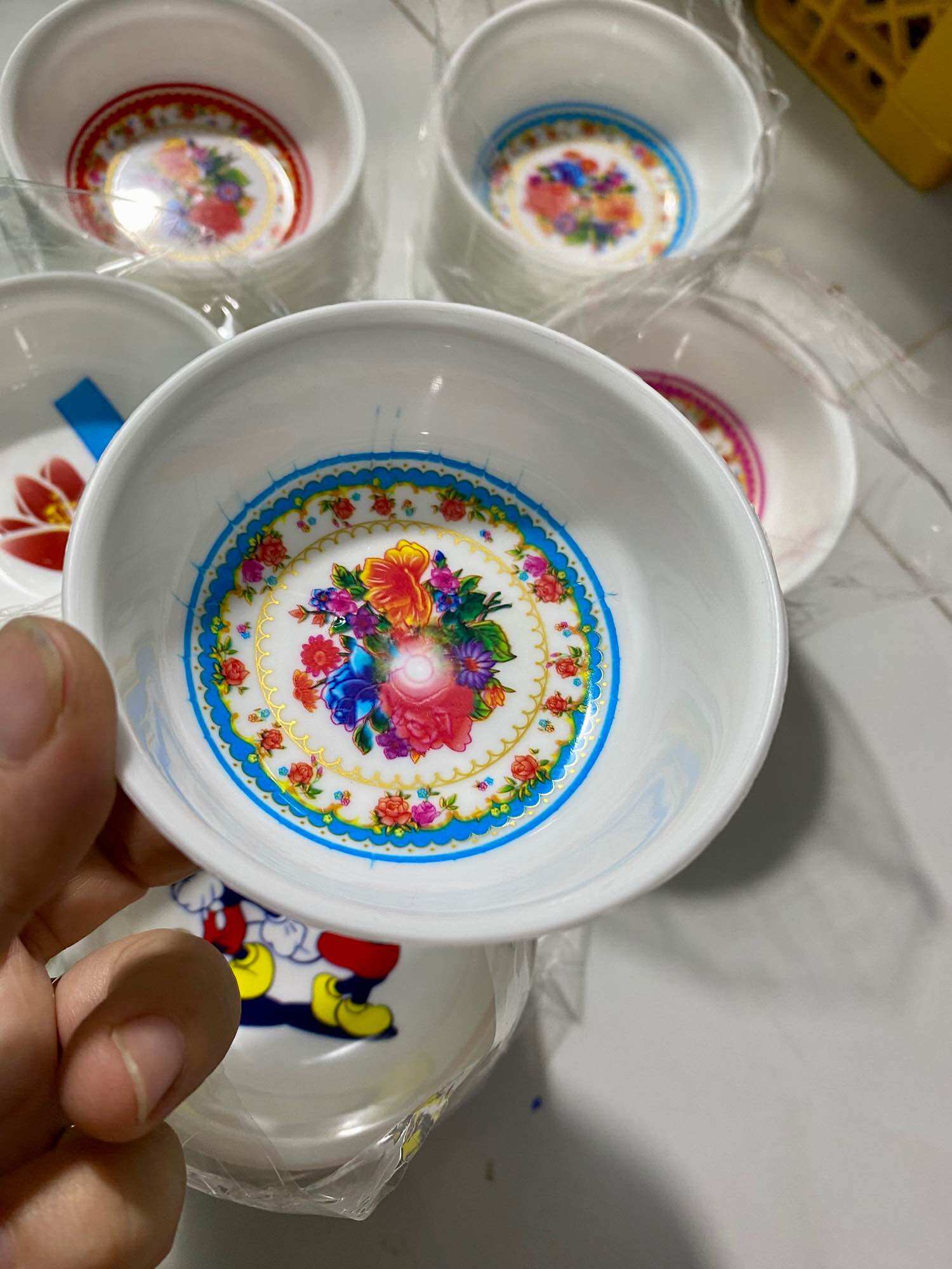 🏵️Set 10 Chén Đựng NƯỚC CHẤM Trắng, Nhựa Dẻo (Rộng 8cm)