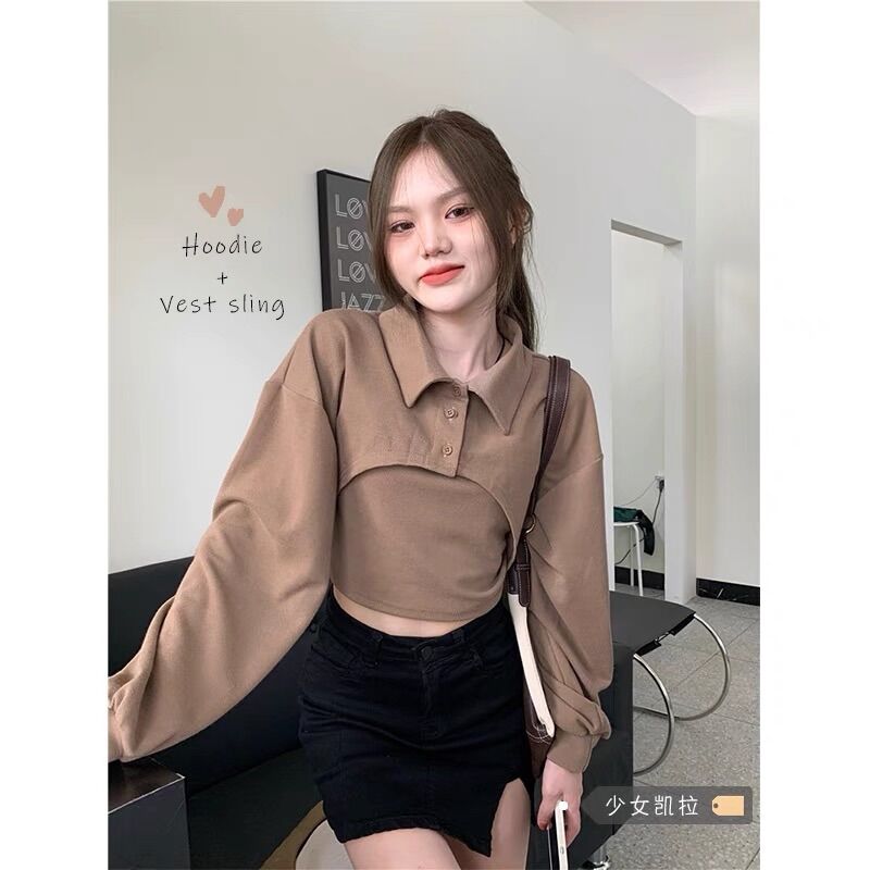 Set 2 món croptop petter + yếm 2 dây