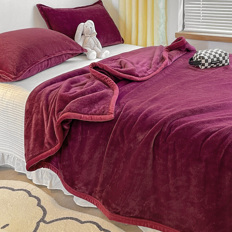 Thảm lông thảm nhung flannel san hô ga giường dày dặn mùa đông chăn xuân thu trải giường thảm đắp mùa hè mẫu mỏng mùa hè