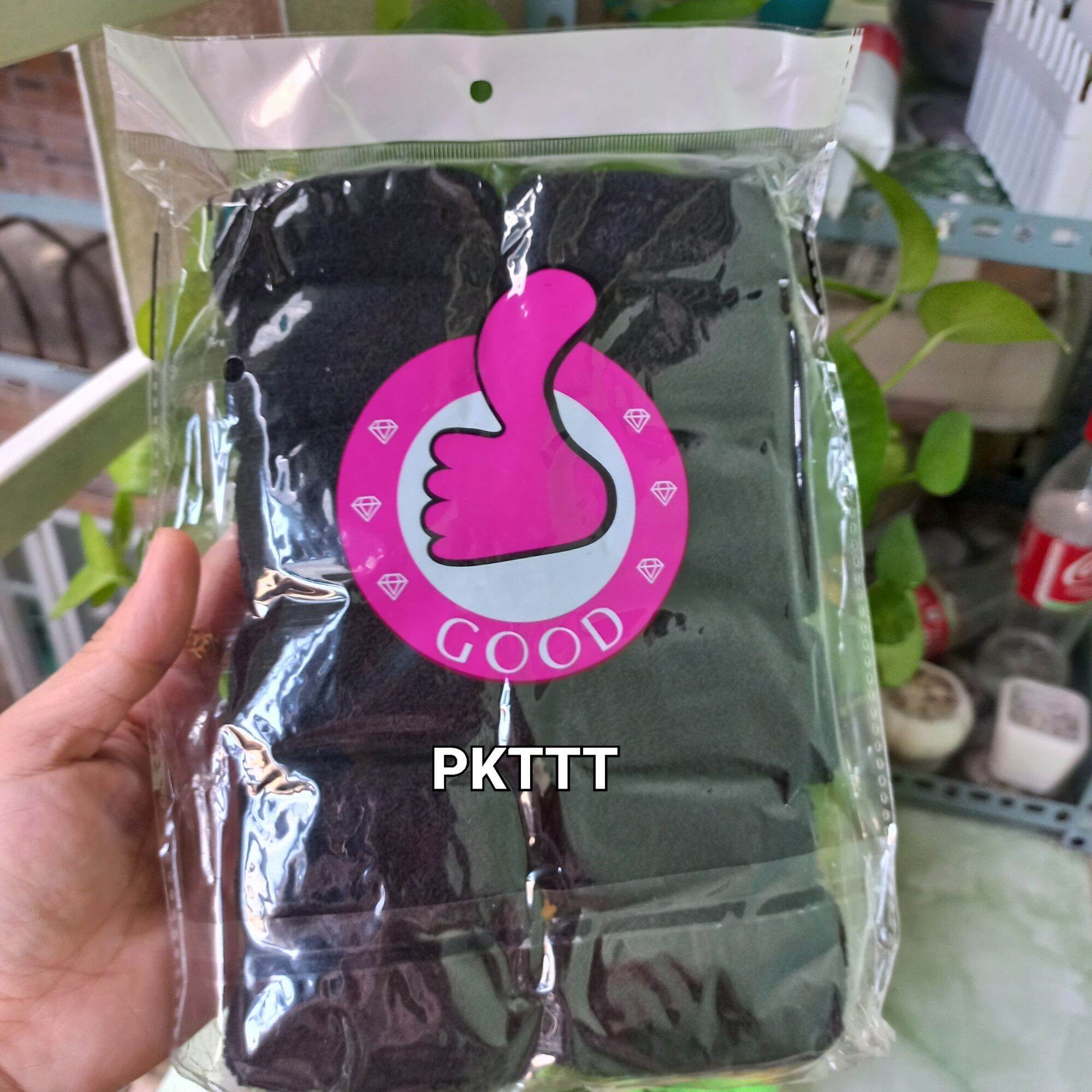 Túi 6 Len cột tóc tông màu nâu 3 màu/đen (bản 3-3.5cm)