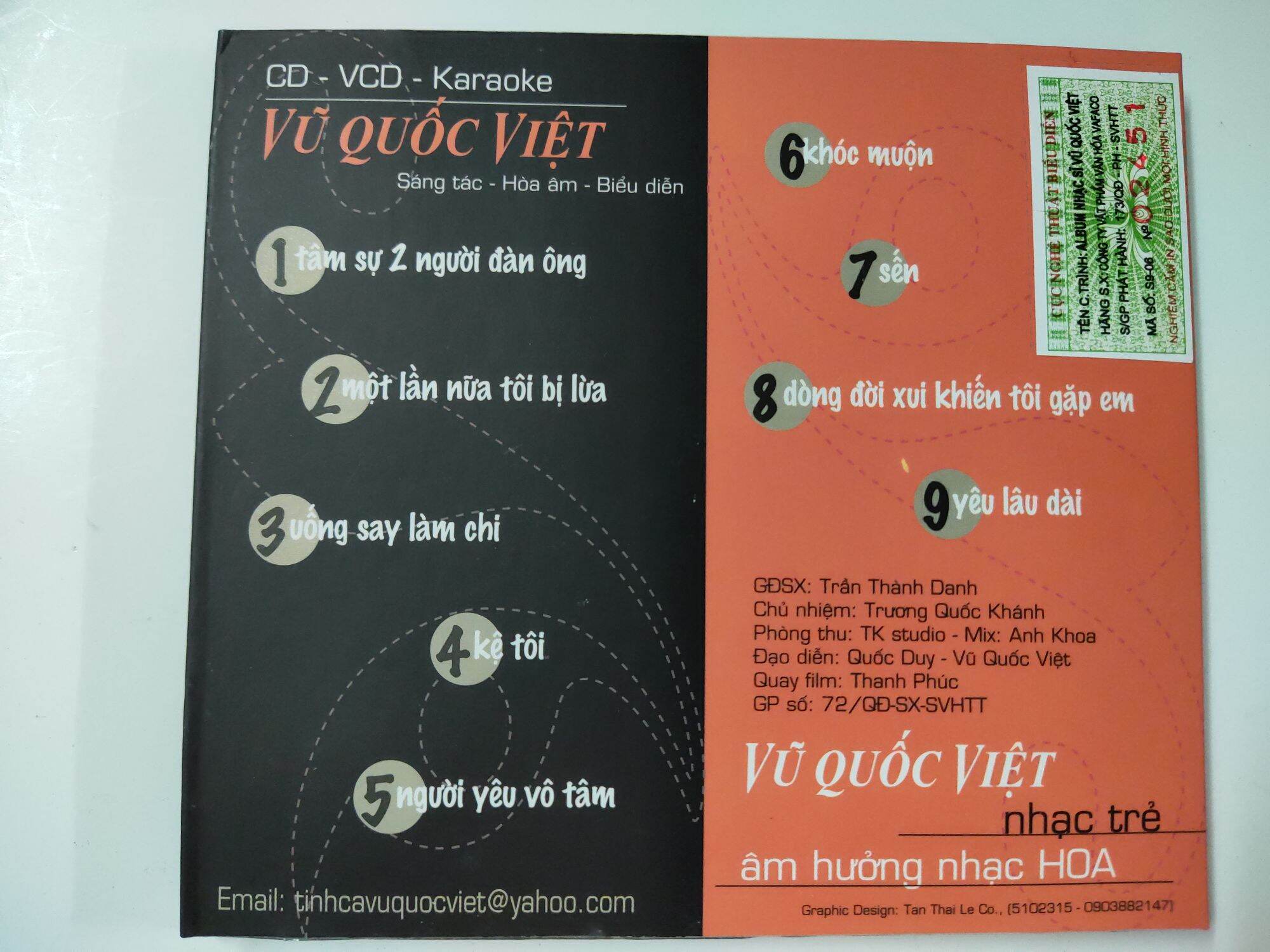 CD&VCD Vũ Quốc Việt - Tâm sự 2 người đàn ông