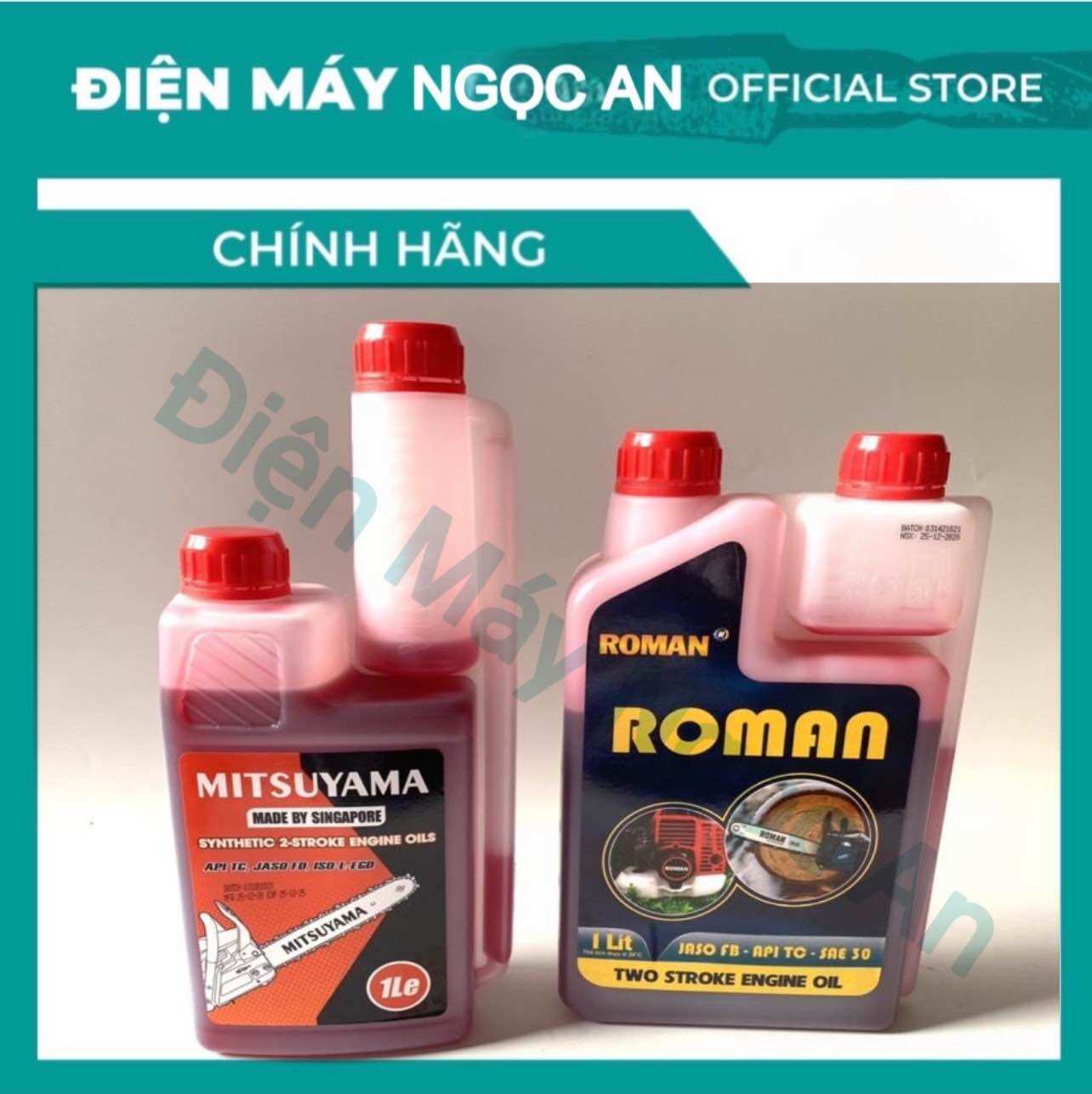 Nhớt pha xăng mitsuyama - roman cho động cơ xăng 2 thì