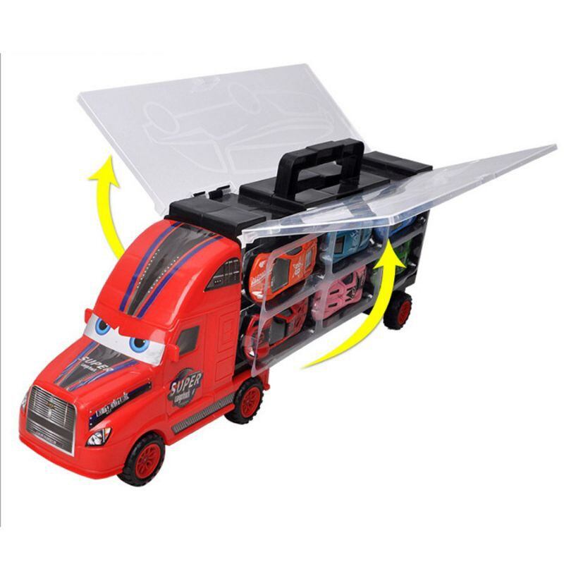 ĐỒ CHƠI XE CONTAINER CHỞ 6 XE CON