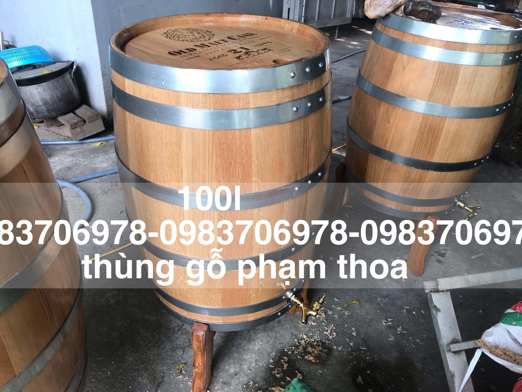 Thùng ruou đứng 100l sồi đỏ nga chuẩn