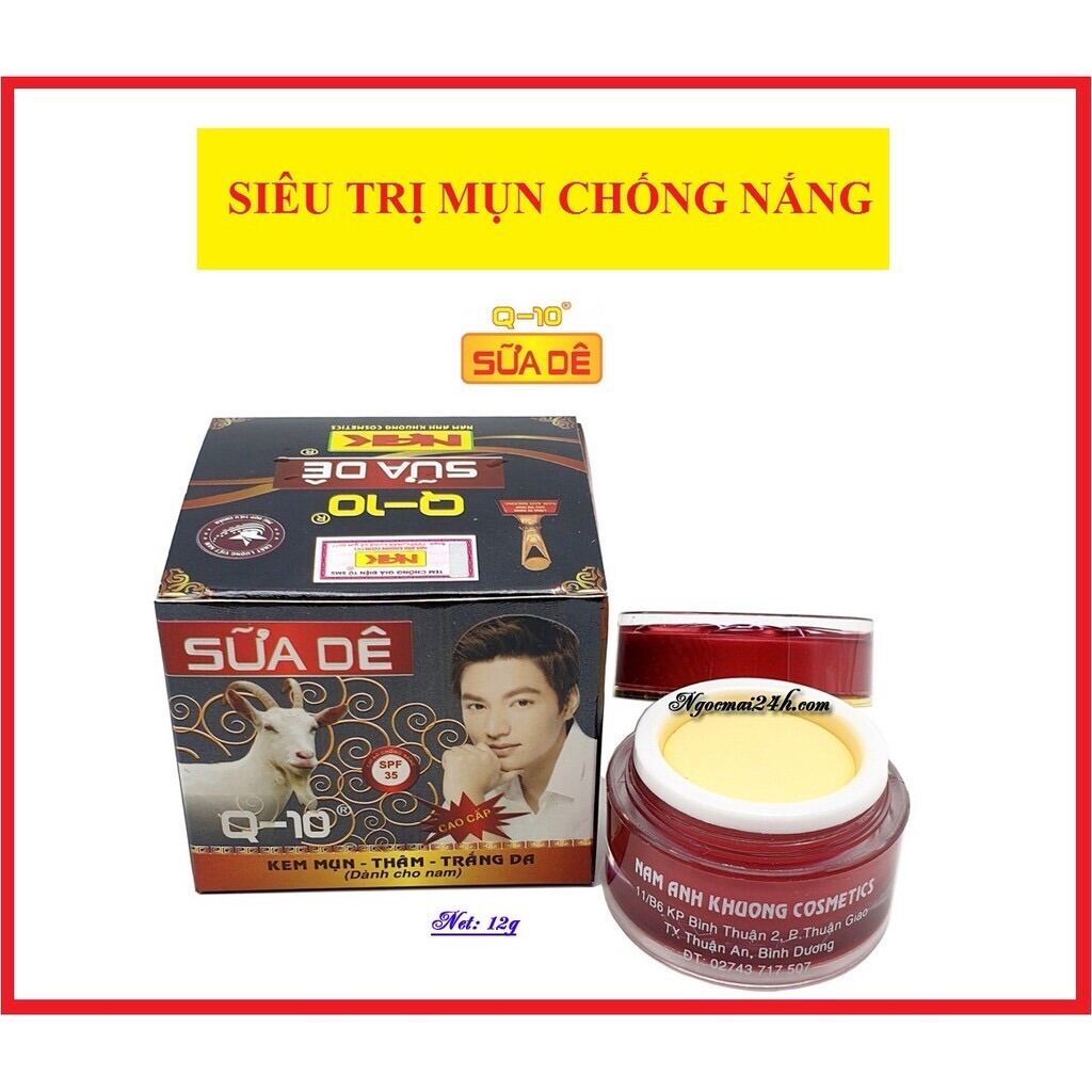 [Hcm]Kem Q10 Ốc Sên Sữa Dê Mụn Thâm Trắng Da Hủ 12G (Dành Cho Nam)