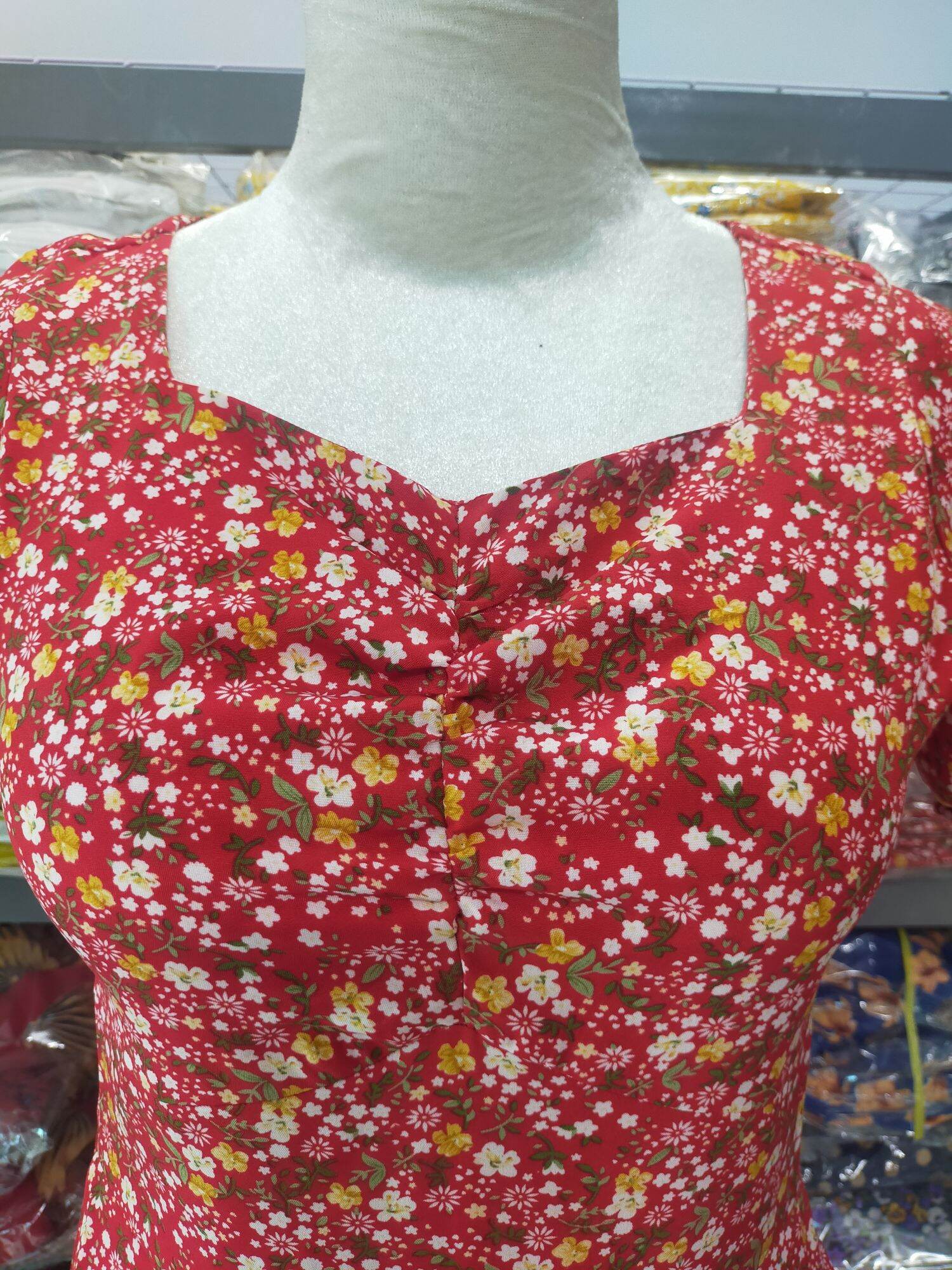 Đầm Hoa Nhí Chất Lụa Size M đến XXL Có Túi.