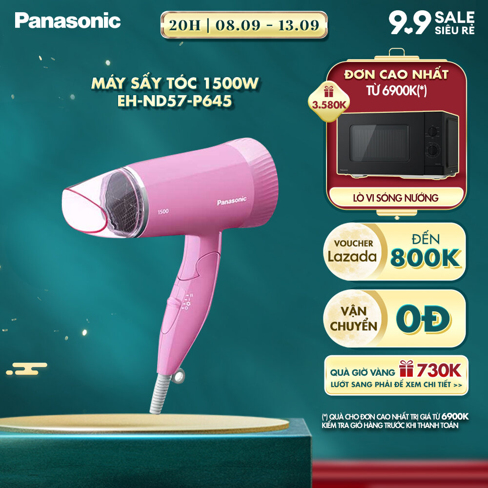 Máy sấy tóc Panasonic EH–ND57 (Hồng/Xám) – Công Suất 1500W - Bảo hành chính hãng 12 tháng