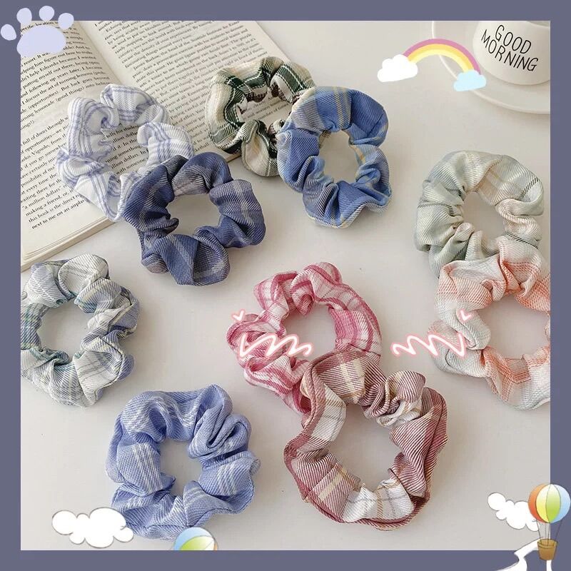 Cột tóc vải Scrunchies nhiều màu
