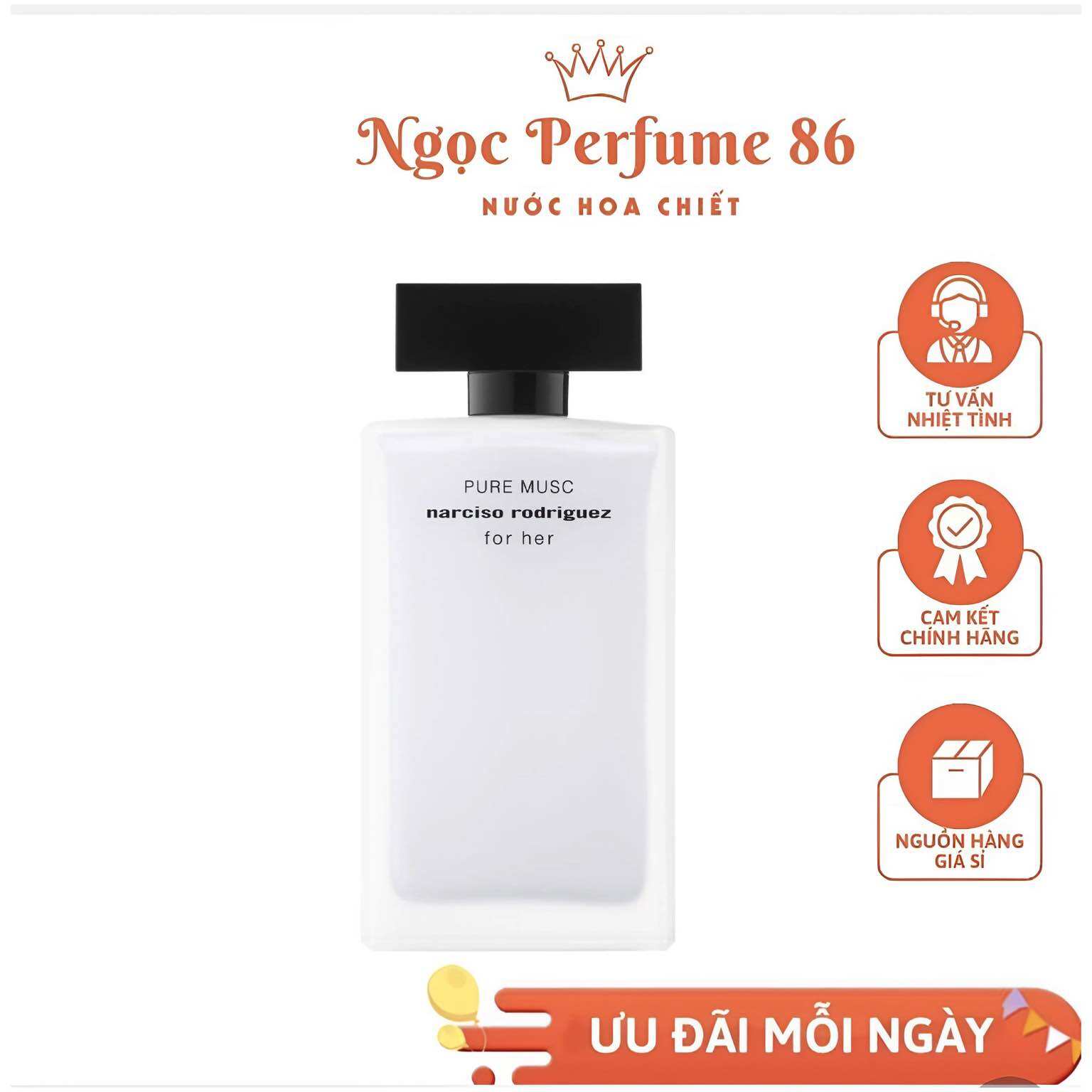 10ml Nước hoa Narciso Pure Musc trắng - Nước hoa nữ