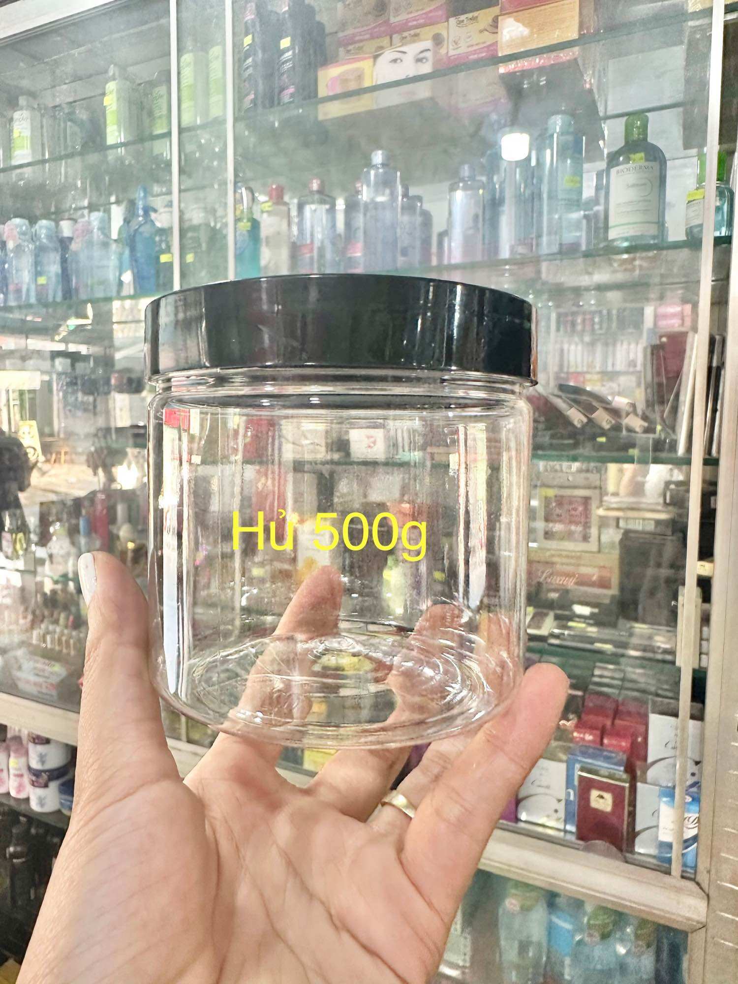 (HỦ TRONG) HỦ ĐỰNG KEM TRẮNG TRONG NẮP ĐEN (LẺ 1H)