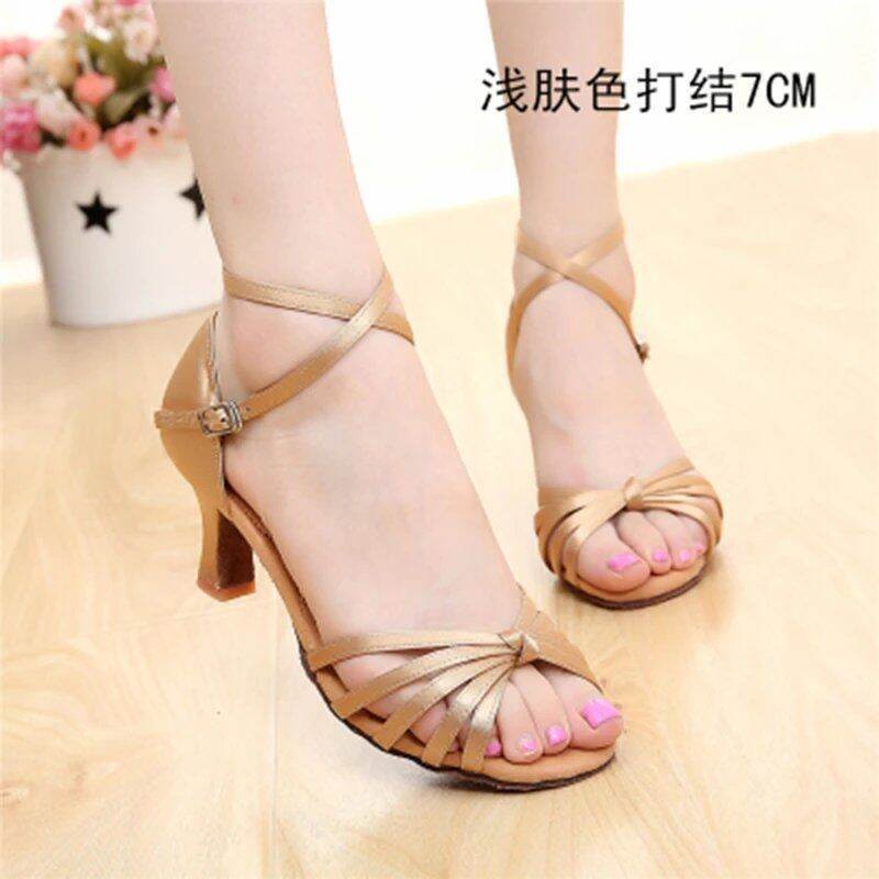 Giày nhảy latin giày nhảy latin 5.5cm gót vừa giày nhảy latin 5.5cm gót trẻ em giày nhảy latin bé gái gót vừa nam
