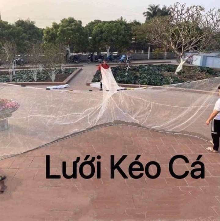 Lưới Quét cá - Lưới kéo cá - Lưới vét cá cao 2m dài 10m túi 4m giá rẻ