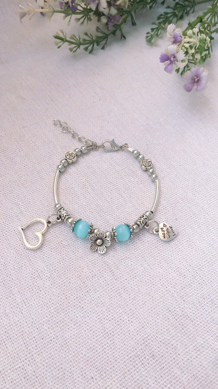 Vòng tay HandMade đá mắt mèo
