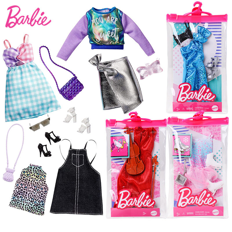 Quần Áo Của Barbie Barbie Barbie, Giày, Bộ Quần Áo Thời Trang, Váy Phối Hợp