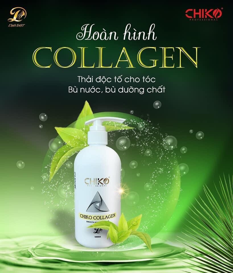 [HCM]Hấp Phục Hồi Tóc Collagen Chiko Dạng Chai 500ML
