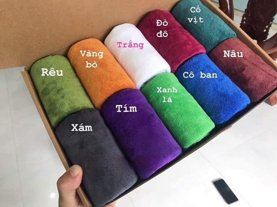 COMBO 10 KHĂN GỘI ĐẦU, QUẤN ĐẦU SPA KÍCH THƯỚC 35* 75 CM