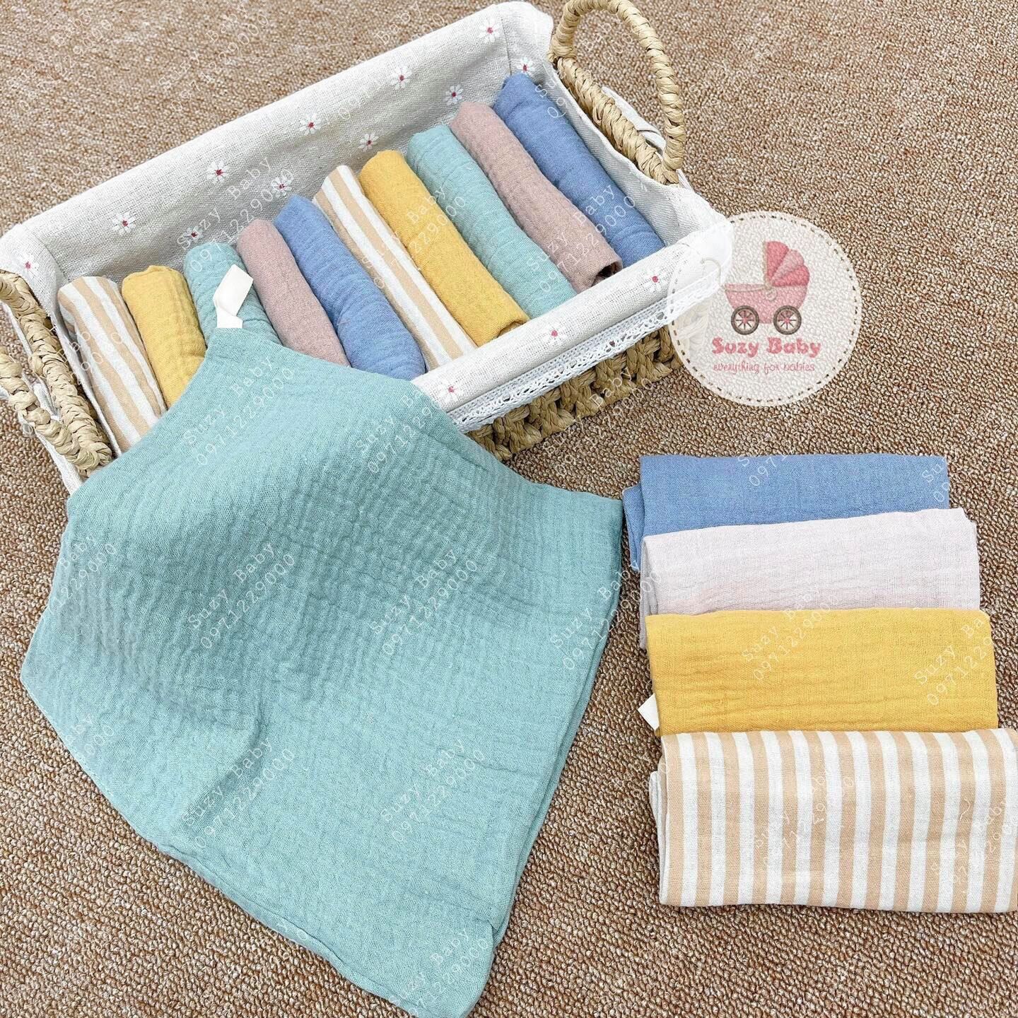SET 5 KHĂN SỮA ORGANIC 4 LỚP MUSLIN TREE