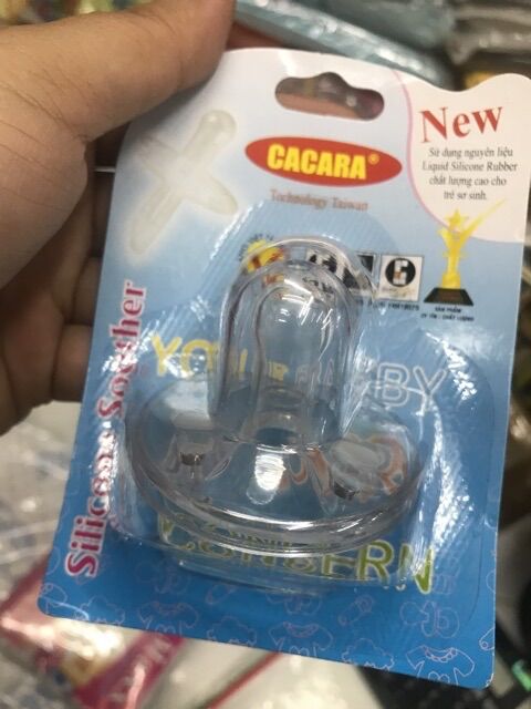 Ty ngậm silicon cacara đầu tròn/ dẹp