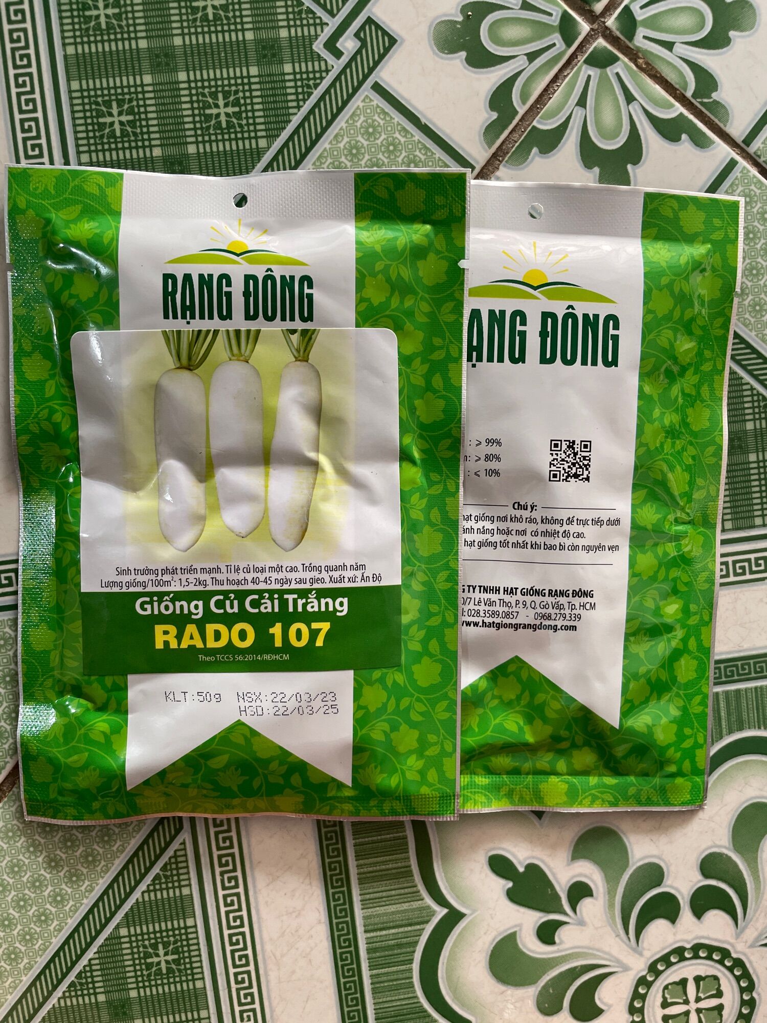 Hạt giống củ cải trắng gói 50gr