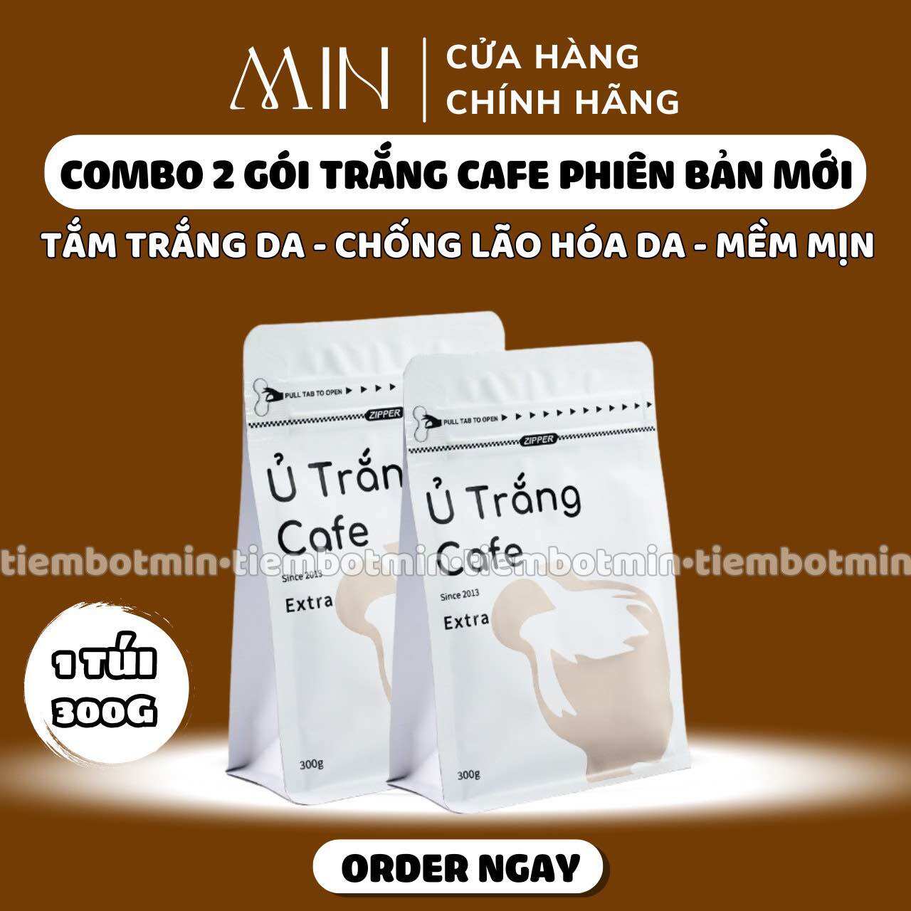 Combo 2 Gói Ủ Trắng Cafe Since 2013 Chính Hãng - Làm sạch da, trắng sáng da body, mềm mượt