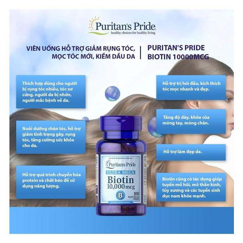 Biotin Purita mọc tóc 120v