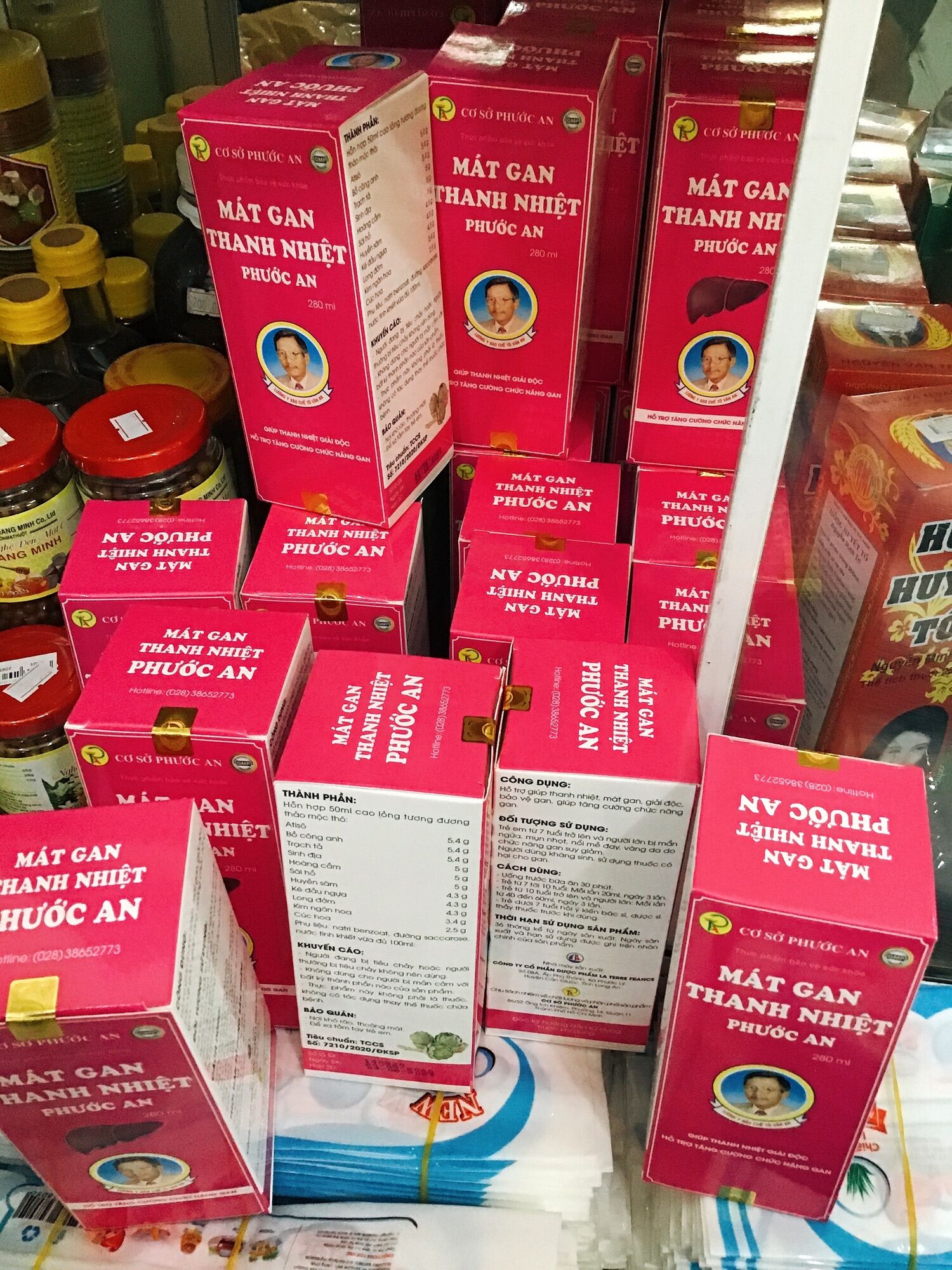 Mát gan giải độc Phước An chai 280ml (mẫu mới date cực xa)