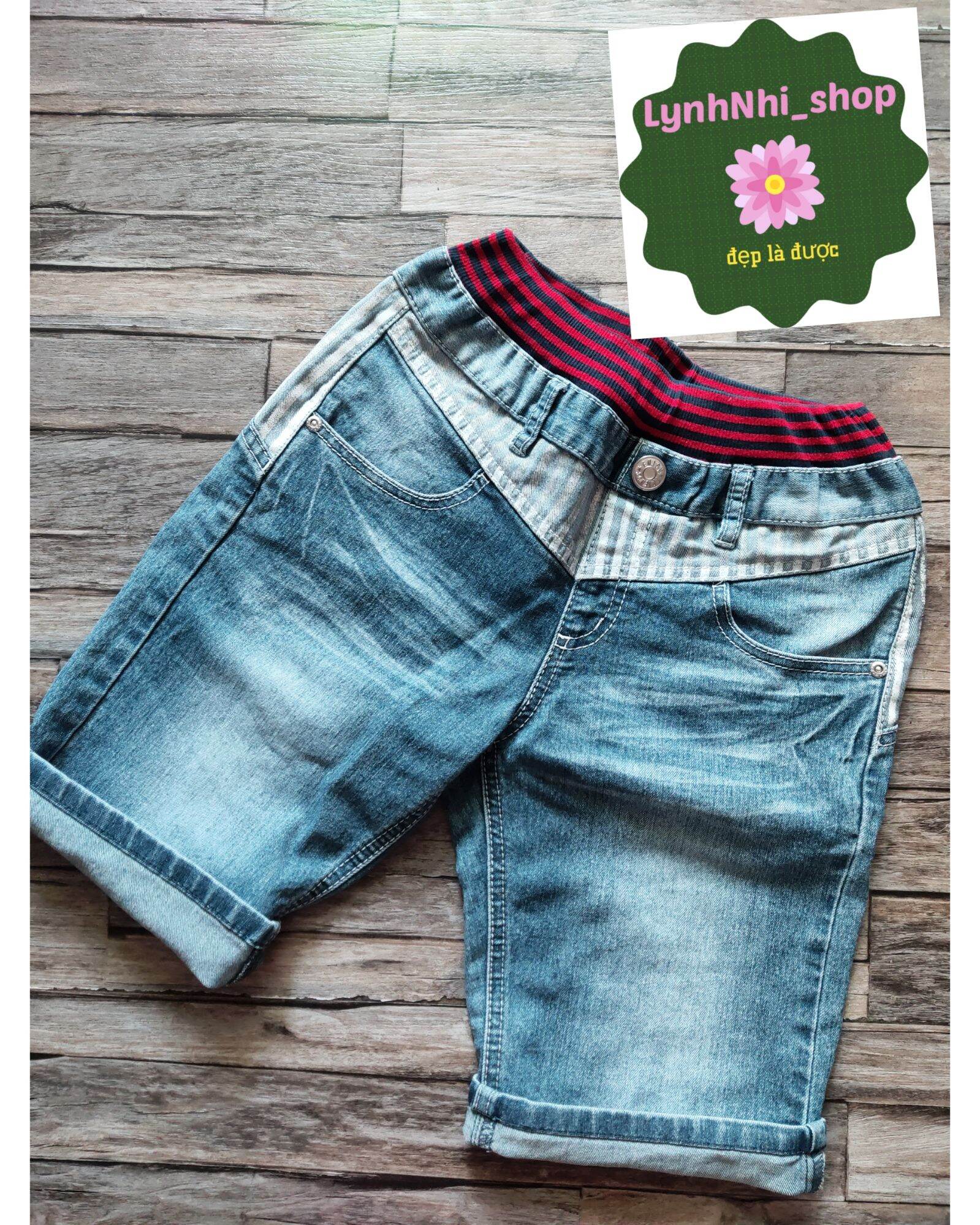Quần jean short bé trai. size dưới 45kg.