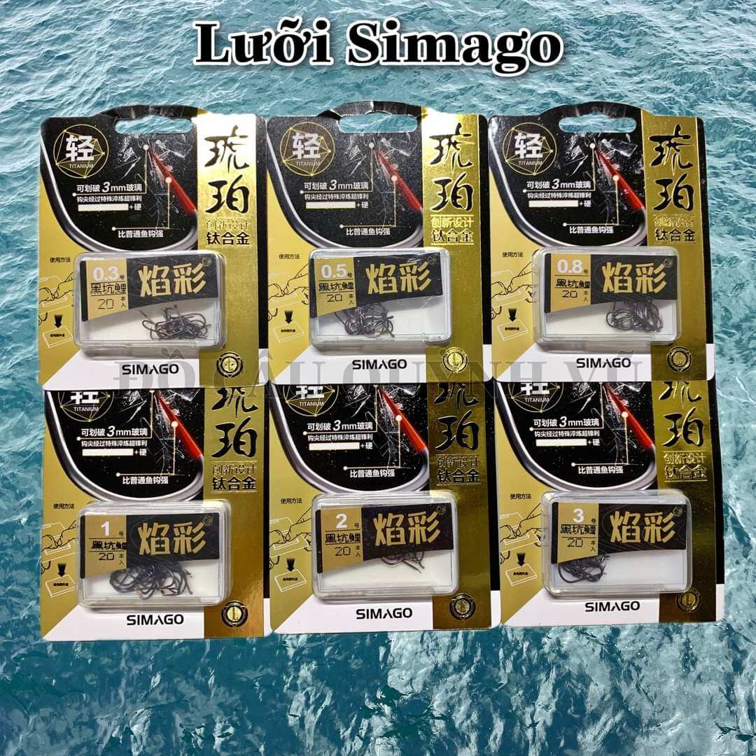 Lưỡi Câu Cá Titan Simago Không Ngạnh Chính Hãng Cực Sắc Bén