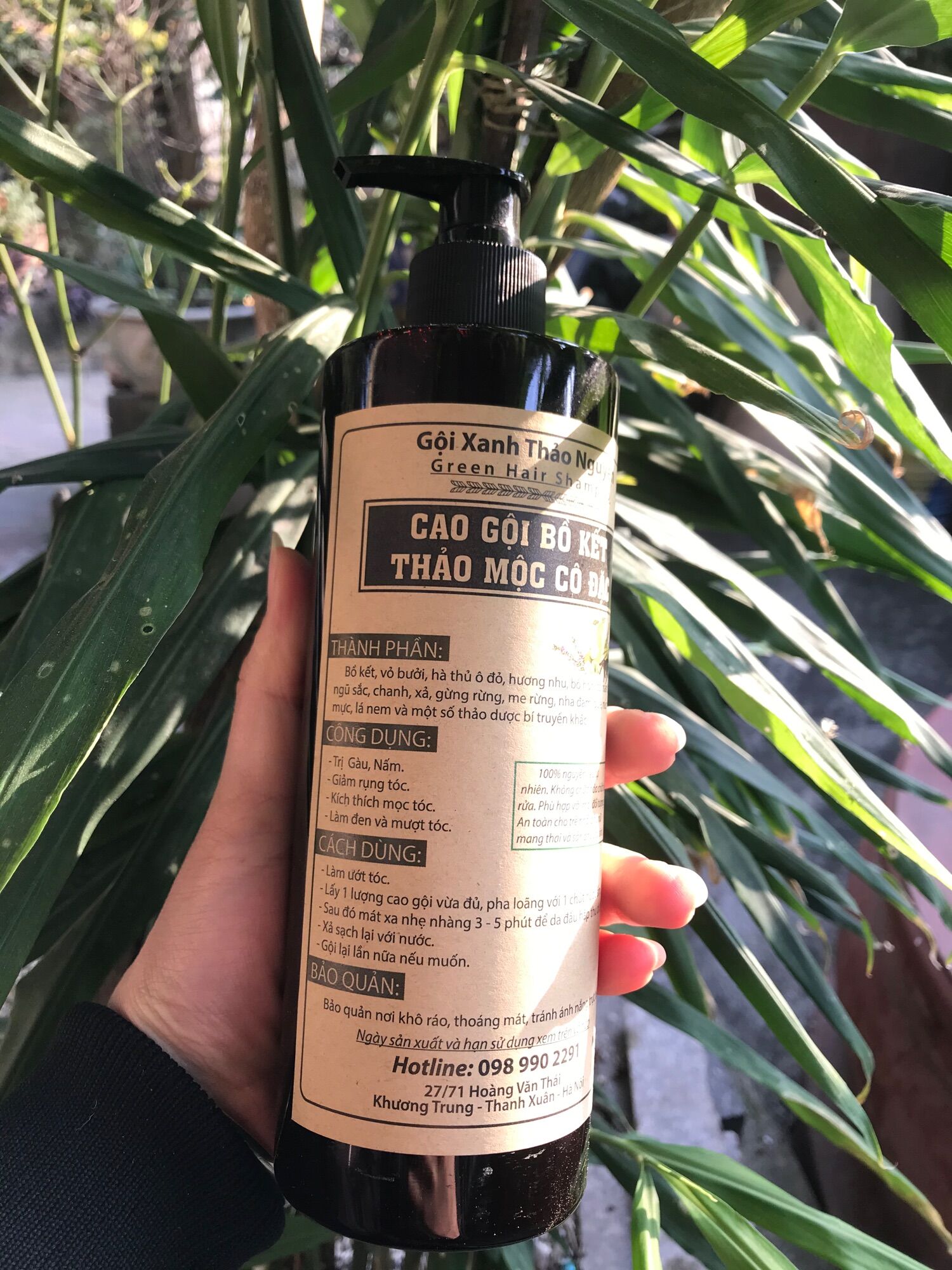 Cao Gội Bồ Kết Thảo Mộc Cô Đặc chai 500ml