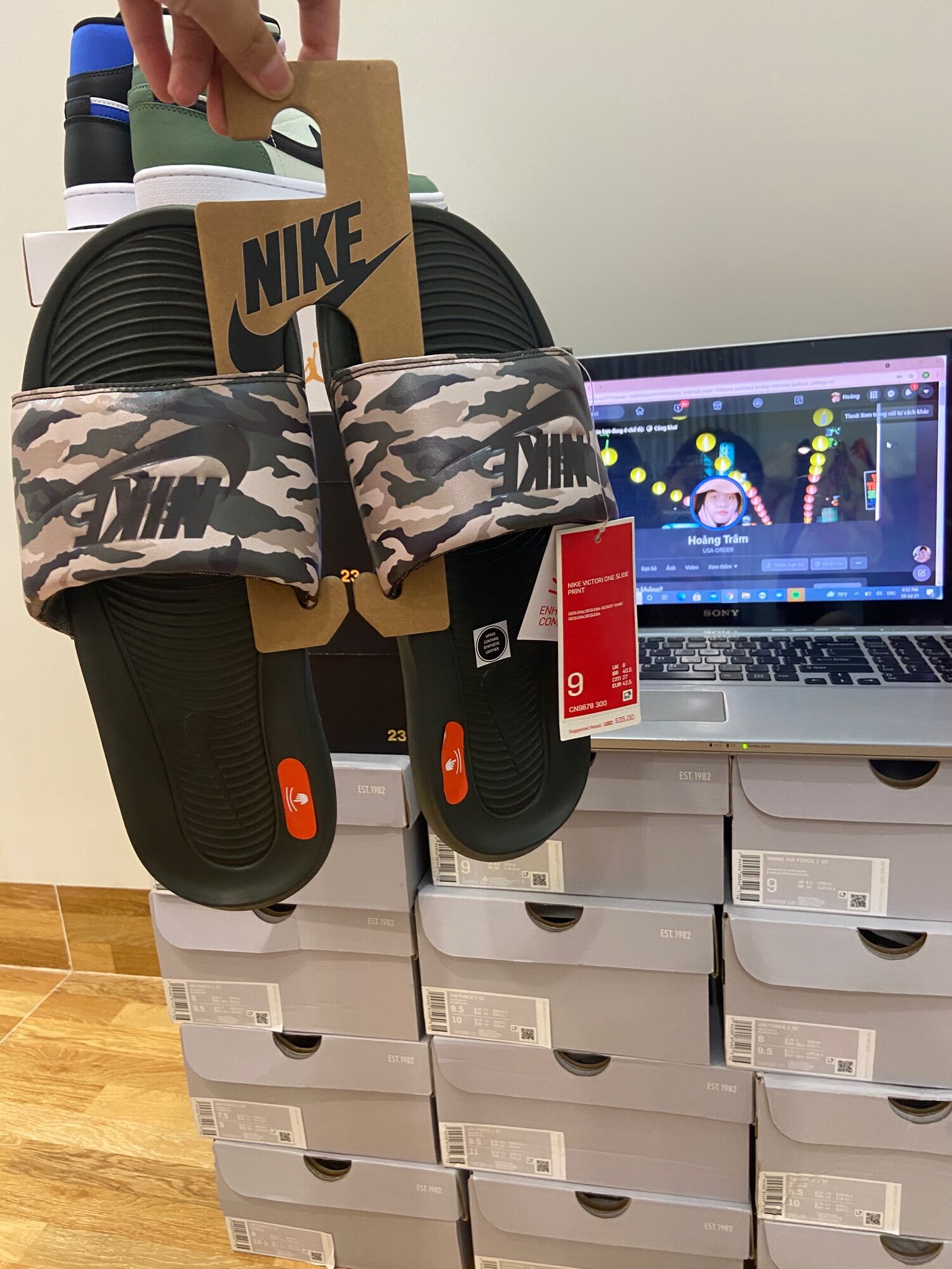 Dép Nike Victory chính hãng Mỹ size 9US