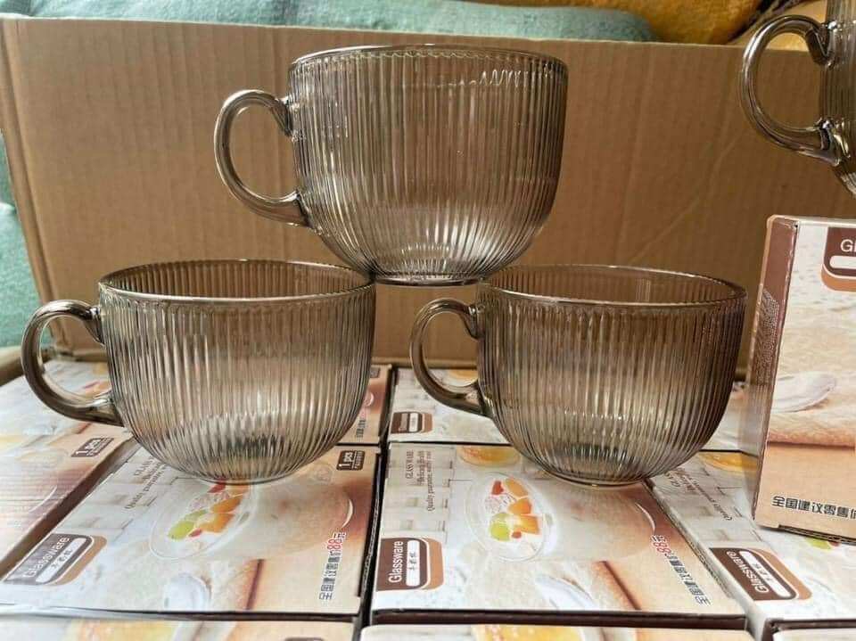 Set 2 cốc thủy tinh hổ phách