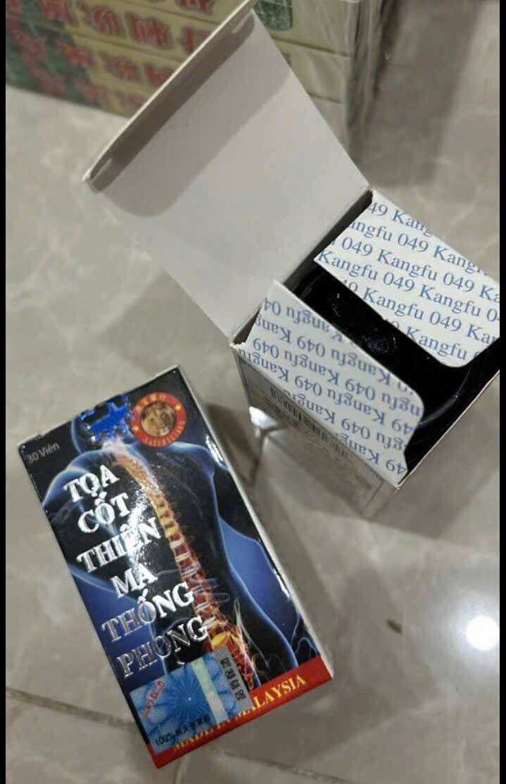  VIÊN UỐNG HỖ TRỢ XƯƠNG KHỚP VÀ GOUT TOẠ CỐT THIÊN MA THỐNG PHONG HOÀN KHANG PHÚ CHÍNH HÃNG TRÊN VIÊN THUỐC CÓ CHỮ KANGFU 