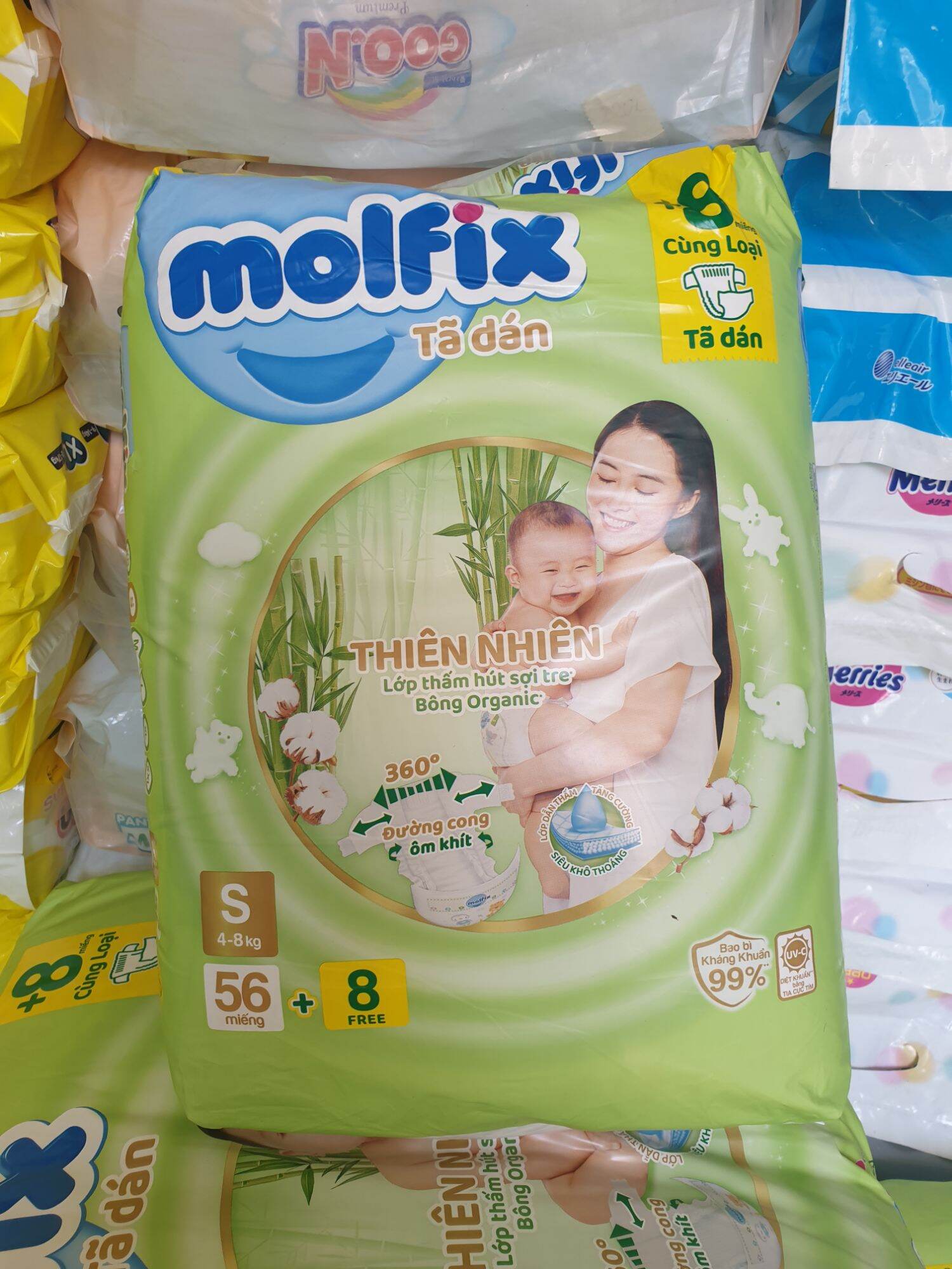 Tã dán Molfix size S 64 miếng