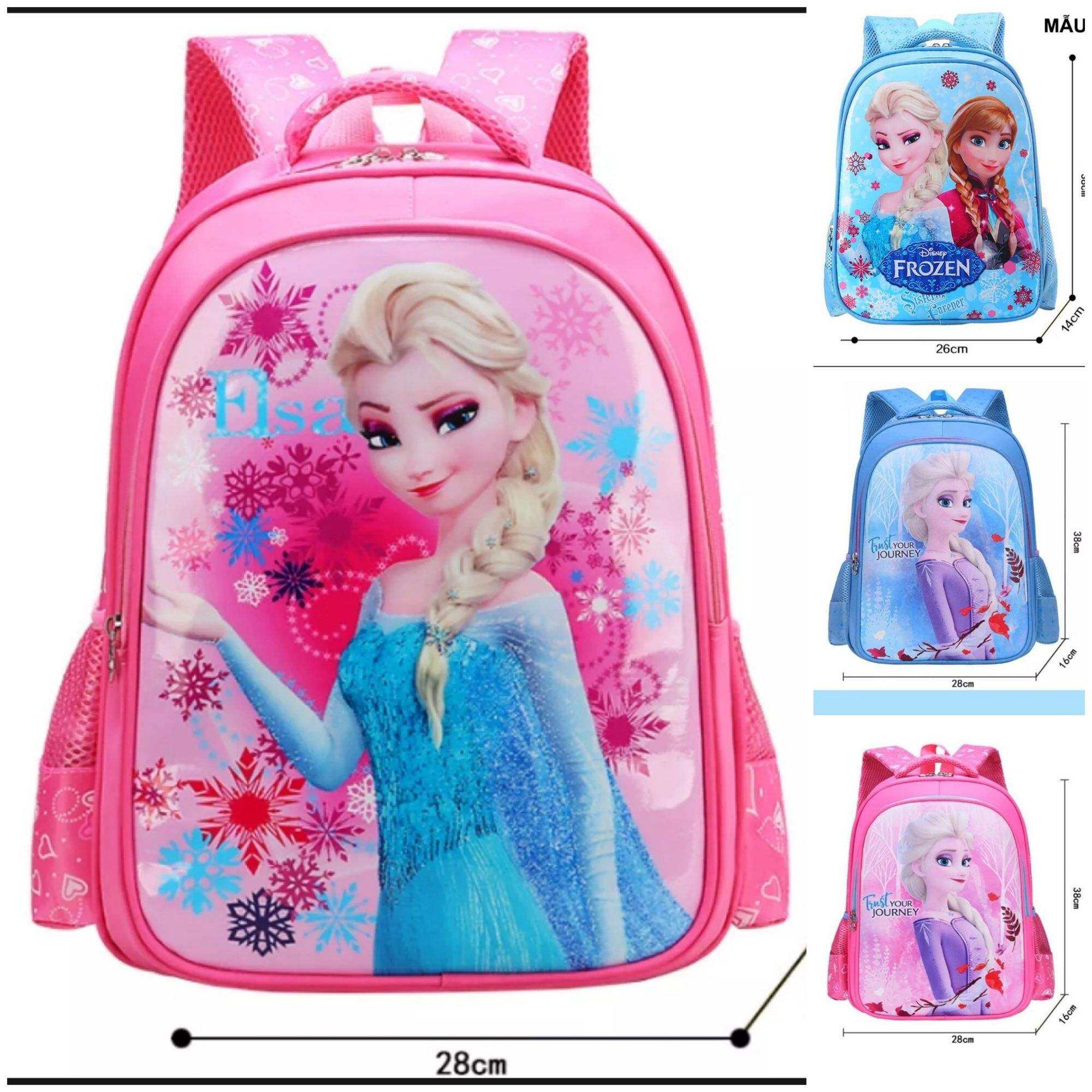 Balo Elsa và Anna ba lô cho bé gái cặp đi học siêu nhẹ size tiểu học