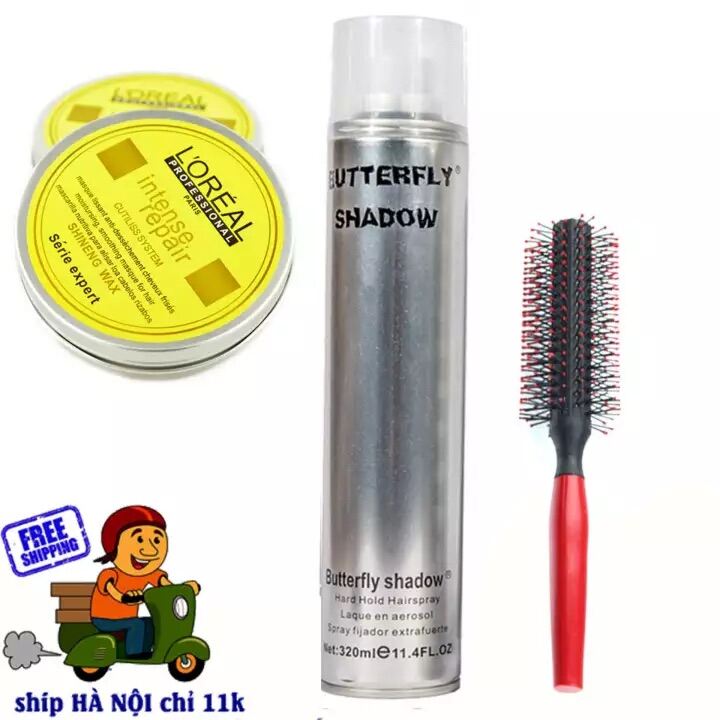 Combo Gôm Shadow 320Ml Và Sáp + Tặng 1 Lược Tròn Tạo Kiểu