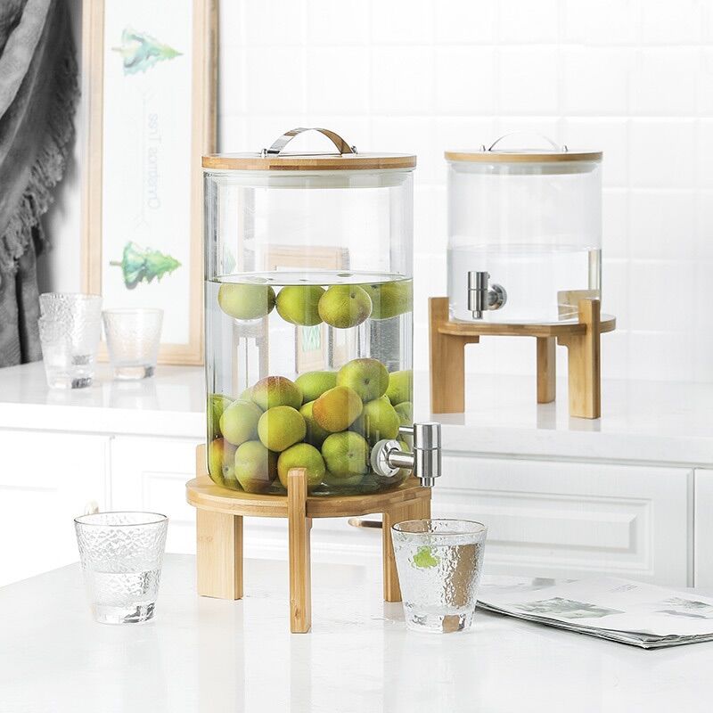 Bình nước chân gỗ có vòi 5 lít | 8 lít