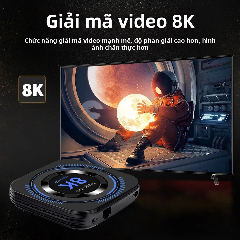 MAGCUBIC | Hộp Giải Mã Truyền Hình Magcubic Android 12 8K 4K BT Voice Media Player, Hỗ Trợ Wifi Kép, Chip Allwinner H618 Lõi Tứ Cortex A53, Bộ Nhớ 32G/64G